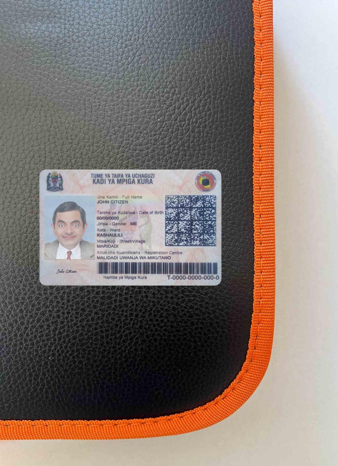 Tanzania identity card photolook FRONT PSD template